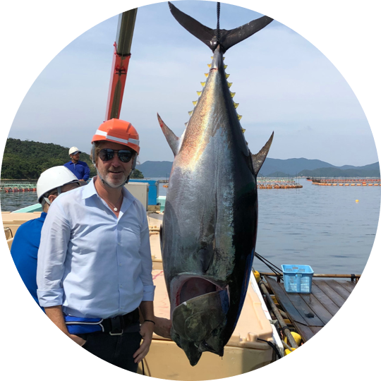Christoph Baldegger with bluefin tuna