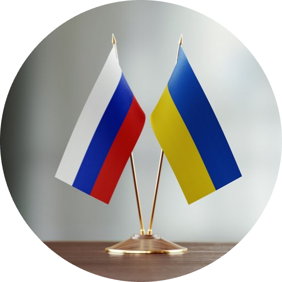 Image Russia and Ukraine Flags