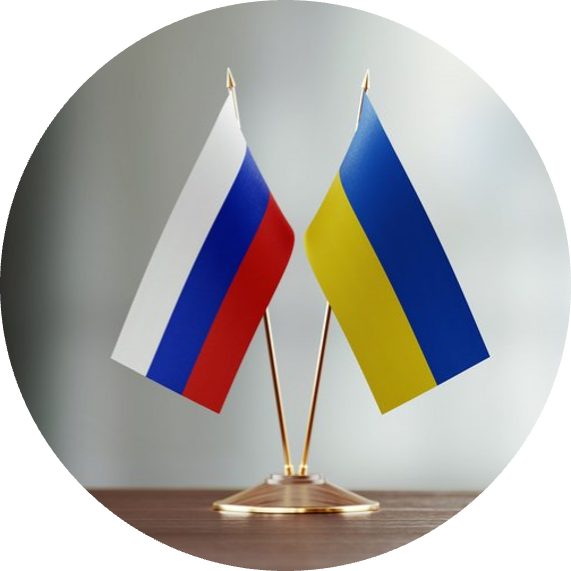 Bild Russland und Ukratine Flaggen