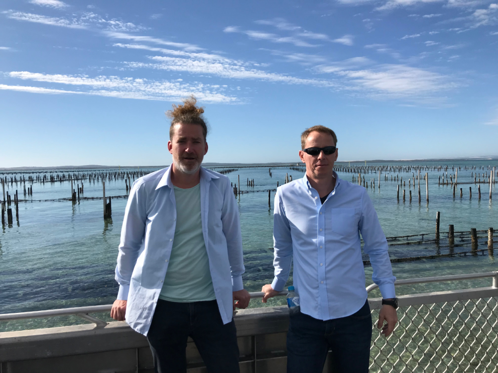 Picture Christoph Baldegger and Gilber Vergères at Coffin Bay